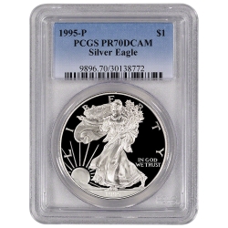 1995-P PCGS PR-70 American Silver Eagle Proof Coin 1995-P PCGS PR-70 American Silver Eagle Proof Coin