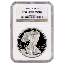 1996-P NGC PF-70 Proof American Silver Eagle Coin 1996-P NGC PF-70 Proof American Silver Eagle Coin