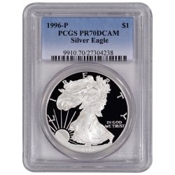 1996-P PCGS PR-70 American Silver Eagle Proof Coin 1996-P PCGS PR-70 American Silver Eagle Proof Coin