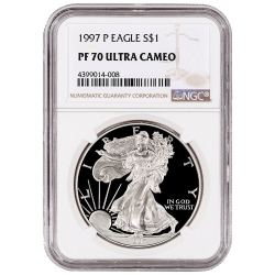 1997-P NGC PF-70 Proof American Silver Eagle Coin 1997-P NGC PF-70 Proof American Silver Eagle Coin