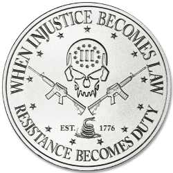 1 oz Intaglio Silver Deuce Four Skull Type II Silver Round | SD Bullion 1 oz Intaglio Silver Deuce Four Skull Type II Silver Round | SD Bullion
