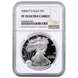 2000-P NGC PF-70 Proof American Silver Eagle Coin 2000-P NGC PF-70 Proof American Silver Eagle Coin