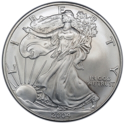 2004 American Silver Eagle Coin 2004 American Silver Eagle Coin