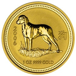 2006 1 oz Year of the Dog Gold Coin | Lunar Series 1