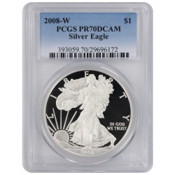 2008-W PCGS PR-70 American Silver Eagle Proof Coin