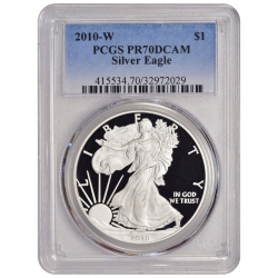 2010-W PCGS PR-70 American Silver Eagle Proof Coin 2010-W PCGS PR-70 American Silver Eagle Proof Coin