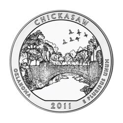 2011 Silver 5 oz Chickasaw America The Beautiful 2011 Silver 5 oz Chickasaw America The Beautiful