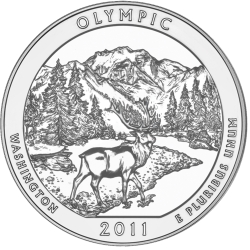 2011 Olympic 5 oz Burnished Silver Coin - America The Beautiful