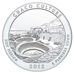 2012 Chaco Culture 5 oz Burnished Silver Coin - America The Beautiful 2012 Chaco Culture 5 oz Burnished Silver Coin - America The Beautiful