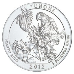 2012 El Yunque 5 oz Burnished Silver Coin - America The Beautiful 2012 El Yunque 5 oz Burnished Silver Coin - America The Beautiful