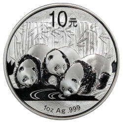 2013 1 oz Chinese Silver Panda BU (In Capsule)