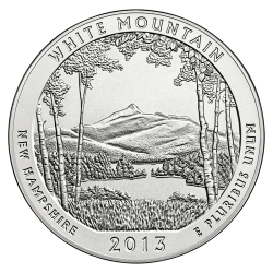 2013 Silver 5 oz White Mountain National Park America The Beautiful