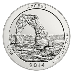 2014 Silver 5 oz ATB Arches National Park America The Beautiful