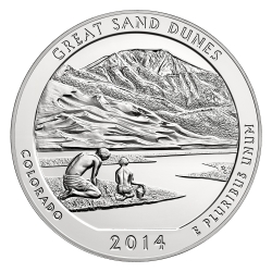 2014 Silver 5 oz ATB Great Sand Dunes America The Beautiful 2014 Silver 5 oz ATB Great Sand Dunes America The Beautiful