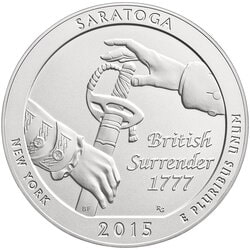 2015 Saratoga 5 oz Burnished Silver Coin - America The Beautiful