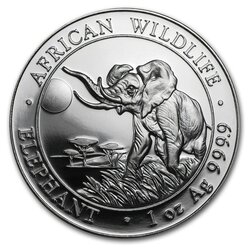 2016 Somalian Elephant 1 oz Silver Coin