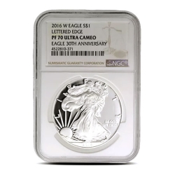 2016-W NGC PF-70 American Silver Eagle Proof 2016-W NGC PF-70 American Silver Eagle Proof