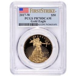 2017-W 1 oz Proof Gold American Eagle PCGS First Strike PR-70 DCAM 2017-W 1 oz Proof Gold American Eagle PCGS First Strike PR-70 DCAM