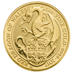 2017 1 oz Queen's Beasts Gold Coin - The Dragon of Wales