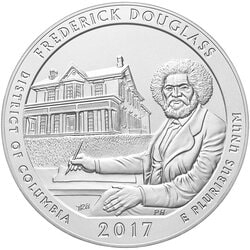 2017 Frederick Douglass 5 oz Burnished Silver Coin - America The Beautiful 2017 Frederick Douglass 5 oz Burnished Silver Coin - America The Beautiful