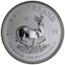 2017 South African Silver Krugerrand Coin 1 oz - Gem Premium Uncirculated 2017 South African Silver Krugerrand Coin 1 oz - Gem Premium Uncirculated