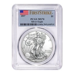2017 PCGS MS-70 First Strike American Silver Eagle 2017 PCGS MS-70 First Strike American Silver Eagle