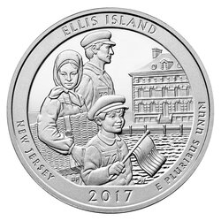 2017 Ellis Island ATB 5 oz Silver Coin - America The Beautiful 2017 Ellis Island ATB 5 oz Silver Coin - America The Beautiful