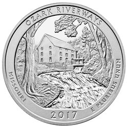 2017 Ozark Riverways ATB 5 oz Silver Coin - America The Beautiful 2017 Ozark Riverways ATB 5 oz Silver Coin - America The Beautiful