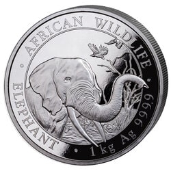 2018 1 Kilo Somalian Elephant Silver Coin