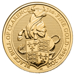 2018 1 oz Gold Queen's Beasts Black Bull of Clarence