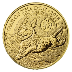2018 British Year of the Dog Gold Coin 1 oz