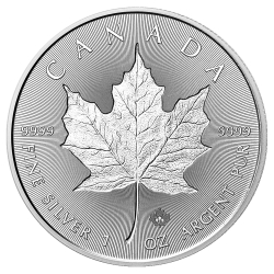 2018 Canadian Silver Incuse Maple Leaf Coin BU 2018 Canadian Silver Incuse Maple Leaf Coin BU