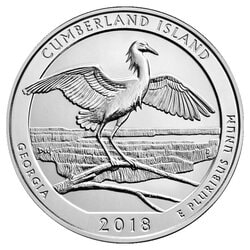 2018 Cumberland Island 5 oz Silver Coin - America The Beautiful