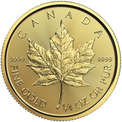 1/4 oz Canadian Gold Maple Leaf Coin - Random Year