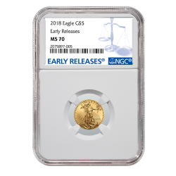 2018 1/10 oz NGC MS-70 Early Releases Gold American Eagle 2018 1/10 oz NGC MS-70 Early Releases Gold American Eagle