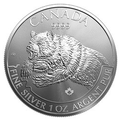 2019 1 oz Silver Grizzly Coin - RCM Predator Series Fourth Release 2019 1 oz Silver Grizzly Coin - RCM Predator Series Fourth Release