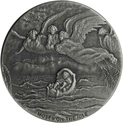 2019 2 oz Moses On The Nile Biblical Silver Coin Series
