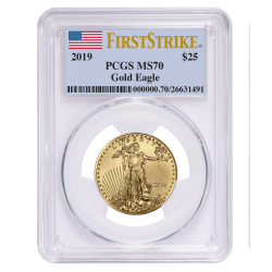 2019 1/2 oz PCGS MS-70 First Strike Gold American Eagle 2019 1/2 oz PCGS MS-70 First Strike Gold American Eagle