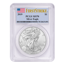 2019 PCGS MS-70 First Strike American Silver Eagle 2019 PCGS MS-70 First Strike American Silver Eagle