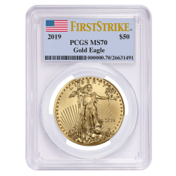 2019 1 oz PCGS MS-70 First Strike Gold American Eagle 2019 1 oz PCGS MS-70 First Strike Gold American Eagle