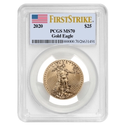 2020 1/2 oz PCGS MS-70 FS American Gold Eagle Coin 2020 1/2 oz PCGS MS-70 FS American Gold Eagle Coin
