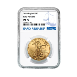 2020 1 oz NGC MS-70 ER American Gold Eagle Coin 2020 1 oz NGC MS-70 ER American Gold Eagle Coin