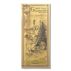 Gold Aurum Utah 50 Goldback Note (24K) - Lowest Price Period
