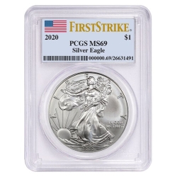 2020 PCGS MS-69 First Strike American Silver Eagle 2020 PCGS MS-69 First Strike American Silver Eagle