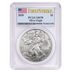 2020 PCGS MS-70 First Strike American Silver Eagle 2020 PCGS MS-70 First Strike American Silver Eagle