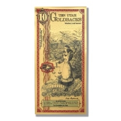 Utah 10 Goldback Gold Aurum Note (24K)