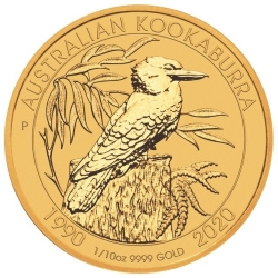 2020 1/10 oz Australian Kookaburra Gold Coin 2020 1/10 oz Australian Kookaburra Gold Coin