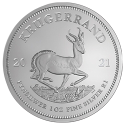 2021 1 oz South African Silver Krugerrand Coin