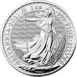 2021 1 oz Silver Britannia Coin BU