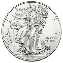 2021 1 oz American Silver Eagle Coin BU 2021 1 oz American Silver Eagle Coin BU